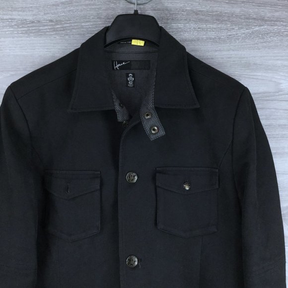 House of Howe Black Wool Blend Jacket Coat - Picture 2 of 5